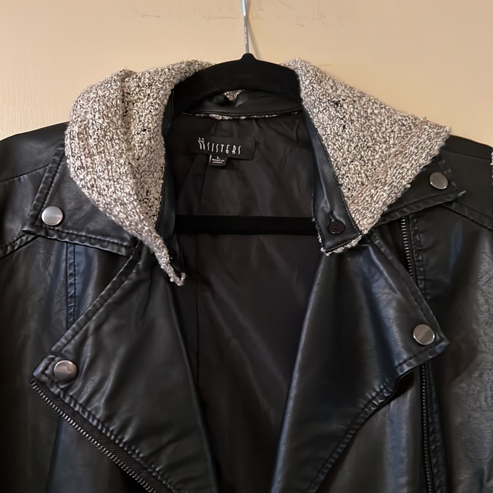 Sisters Faux Leather Moto Jacket